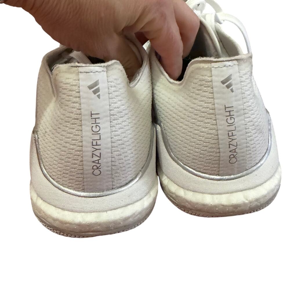 EUC Adidas Crazyflight performance indoor court shoes womens sz 8 Cloud white - Picture 4 of 9